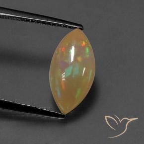 1.85ct Naturel Multicolore Opale, Marquise, Transparent / Translucide