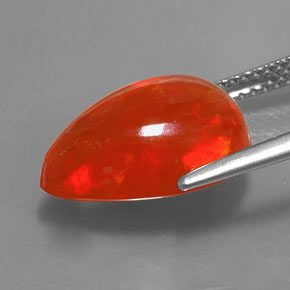 Opale multicolore naturelle en forme de poire, 4,22 ct, transparent