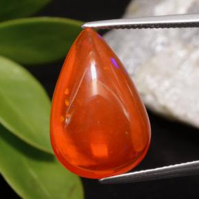Opale orange naturelle en forme de poire, 9,93 ct, transparent