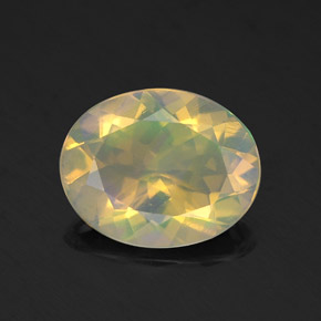 Opale multicolore naturelle coupe ovale, 1,33 ct, transparent