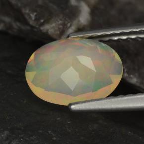 Opale multicolore naturelle coupe ovale, 0,96 ct, transparent