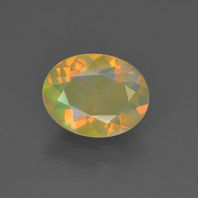 Opale multicolore naturelle coupe ovale, 0,93 ct, transparent
