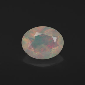 Opale multicolore naturelle coupe ovale, 1,16 ct, translucide