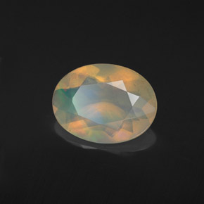 Opale multicolore naturelle coupe ovale, 1,53 ct, transparent