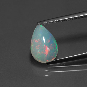 Opale multicolore naturelle transparent, 1,37 ct, transparent / translucide