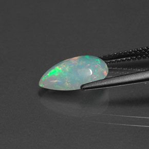 Opale multicolore naturelle transparent, 1,37 ct, transparent / translucide