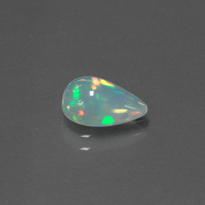 Opale multicolore naturelle en forme de poire, 1,07 ct, transparent