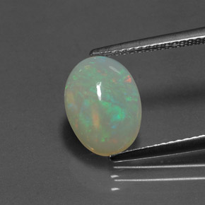 Opale multicolore naturelle transparent, 1,62 ct, transparent / translucide