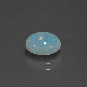 Opale multicolore naturelle coupe ovale, 1,14 ct, transparent