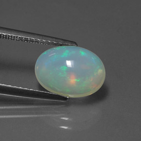 Opale multicolore naturelle transparent, 2,16 ct, transparent / translucide