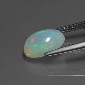 Opale multicolore naturelle transparent, 2,16 ct, transparent / translucide