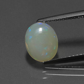 Opale multicolore naturelle transparent, 0,76 ct, transparent / translucide