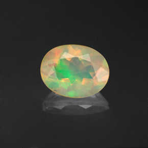 Opale multicolore naturelle transparent, 1,22 ct, transparent / translucide