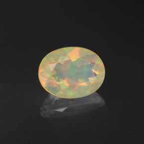 Opale multicolore naturelle transparent, 1,22 ct, transparent / translucide