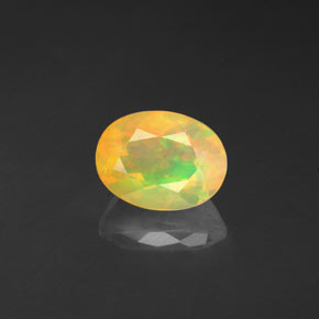 Opale multicolore naturelle transparent, 1,10 ct, transparent / translucide