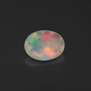 Opale multicolore naturelle transparent, 0,63 ct, transparent / translucide