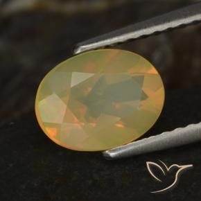 Opale Multicolore naturelle ovale, 0.83 ct, Transparent