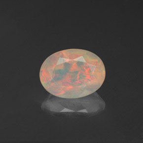 Opale multicolore naturelle transparent, 0,89 ct, transparent / translucide