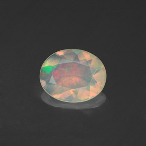 Opale multicolore naturelle transparent, 0,80 ct, transparent / translucide