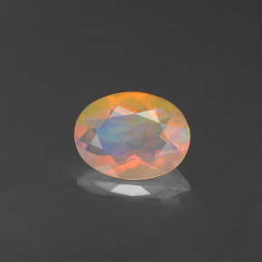 Opale multicolore naturelle transparent, 0,70 ct, transparent / translucide