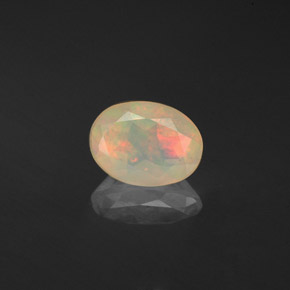 Opale multicolore naturelle transparent, 0,50 ct, transparent / translucide