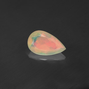 Opale multicolore naturelle transparent, 0,82 ct, transparent / translucide