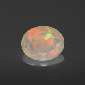 Opale multicolore naturelle transparent, 1,42 ct, transparent / translucide