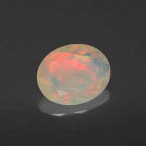 Opale multicolore naturelle transparent, 1,42 ct, transparent / translucide
