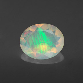 Opale multicolore naturelle transparent, 1,52 ct, transparent / translucide