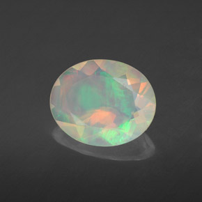 Opale multicolore naturelle transparent, 1,52 ct, transparent / translucide