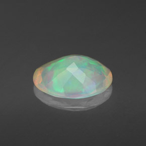 Opale multicolore naturelle transparent, 1,52 ct, transparent / translucide