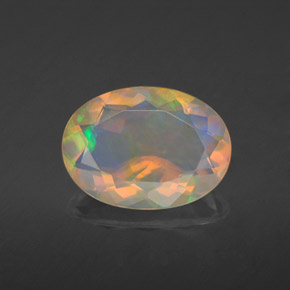Opale multicolore naturelle transparent, 1,97 ct, transparent / translucide