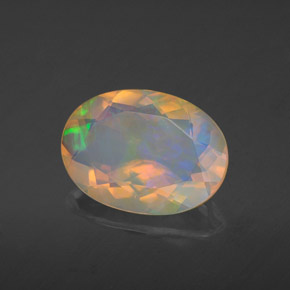 Opale multicolore naturelle transparent, 1,97 ct, transparent / translucide