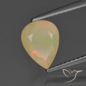 Opale Multicolore naturelle En forme de poire, 1.08 ct, Translucide