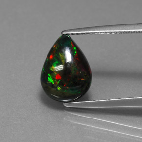 Opale Multicolore naturelle En forme de poire, 1.83 ct, Opaque