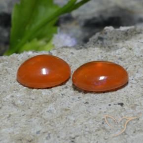 Shop natural 1.37ct Orange rouge foncé Opale gems, ovale, from Ethiopie at GemSelect. In stock, global shipping!