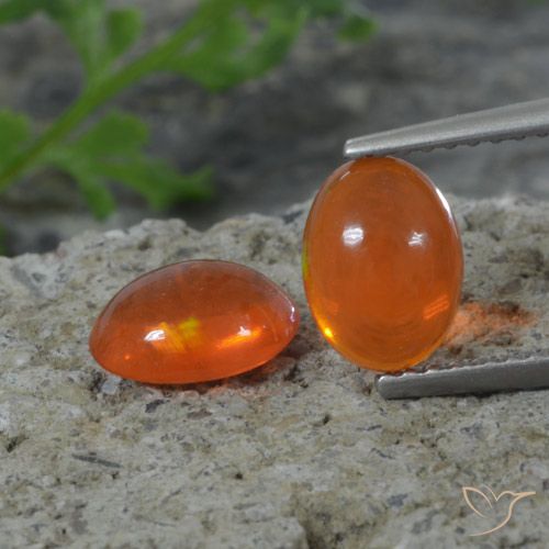 1.41ctw Naturel Orange rouge foncé Opale, ovale, Transparent, Photo A