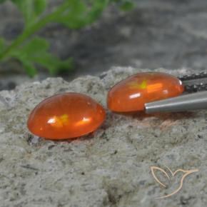 Shop natural 1.41ct Orange rouge foncé Opale gems, ovale, from Ethiopie at GemSelect. In stock, global shipping!
