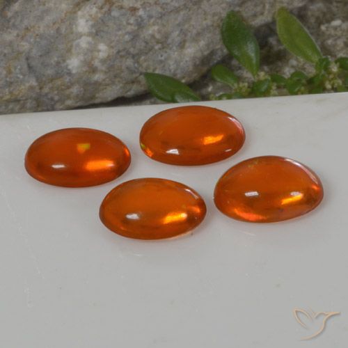2.53ctw Naturel Orange moyen Opale, ovale, Transparent