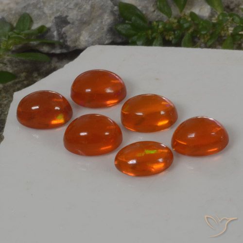 3.69ctw Naturel Orange moyen Opale, ovale, Transparent