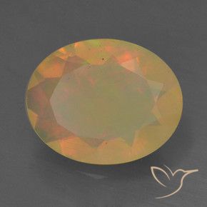 Opale Multicolore naturelle ovale, 1.30 ct, Translucide