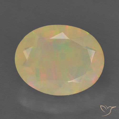 1.23ct Naturel Multicolore Opale, ovale, Translucide