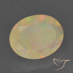 Opale Multicolore naturelle ovale, 1.23 ct, Translucide