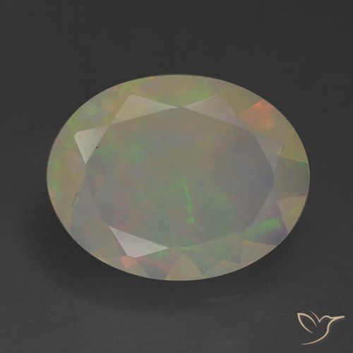 1.10ct Naturel Multicolore Opale, ovale, Translucide