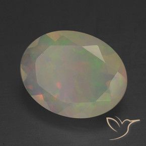 Opale Multicolore naturelle ovale, 1.10 ct, Translucide
