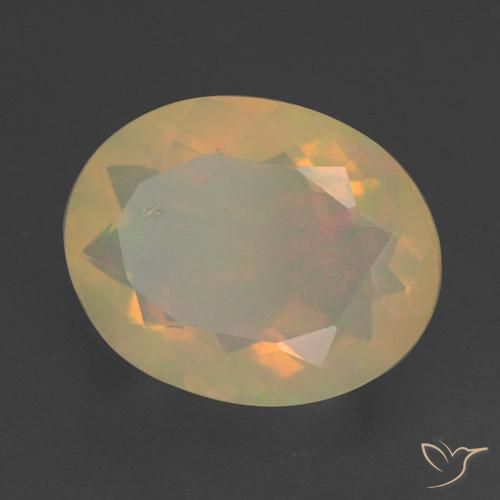 Opale Multicolore naturelle ovale, 1.42 ct, Transparent