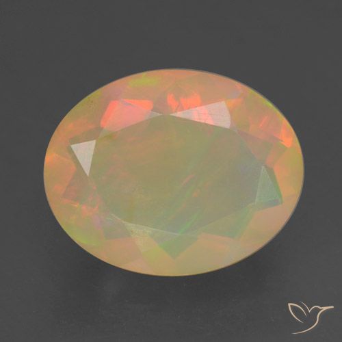 1.33ct Naturel Multicolore Opale, ovale, Transparent