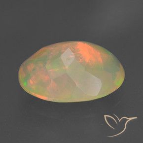 Opale Multicolore naturelle ovale, 1.33 ct, Transparent