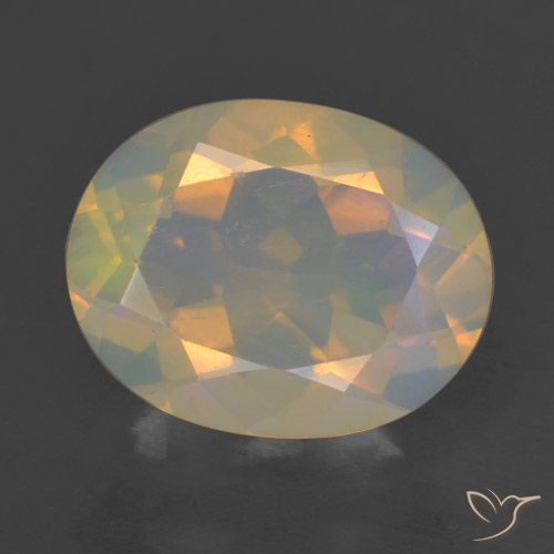 1.51ct Naturel Multicolore Opale, ovale, Transparent