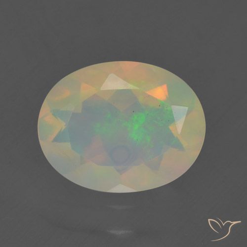 1.40ct Naturel Multicolore Opale, ovale, Transparent